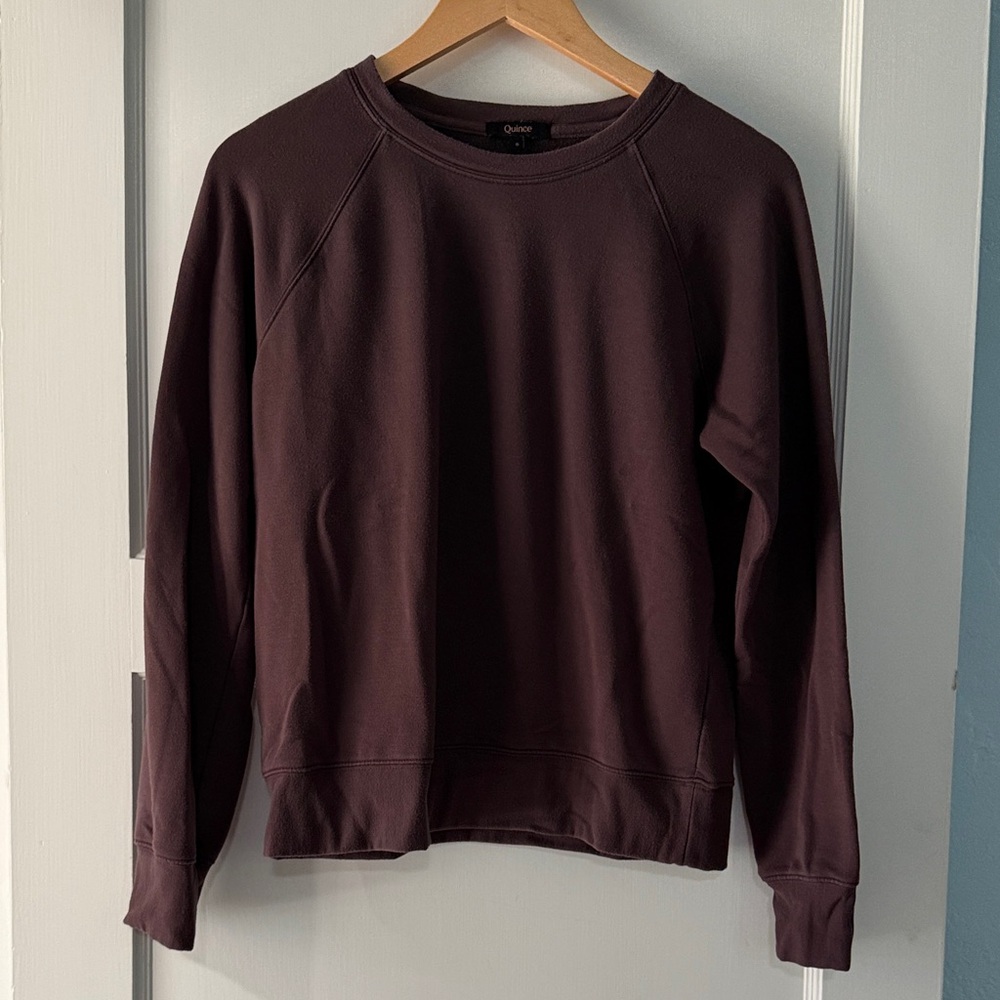 Quince Women’s Super Soft Fleece Sweatshirt  Fig - small